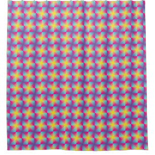 Abstract square vector mosaic shower curtain