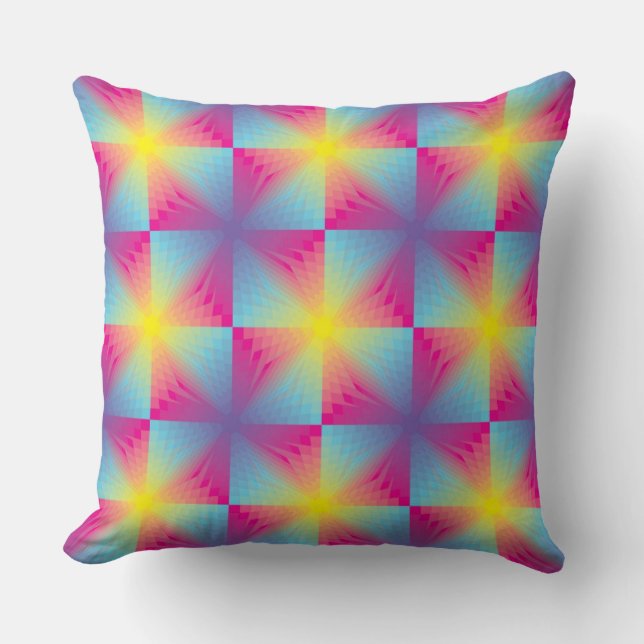 Abstract square vector mosaic throw pillow (Front)