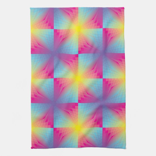 Abstract square vector mosaic towel (Vertical)