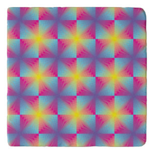 Abstract square vector mosaic trivet