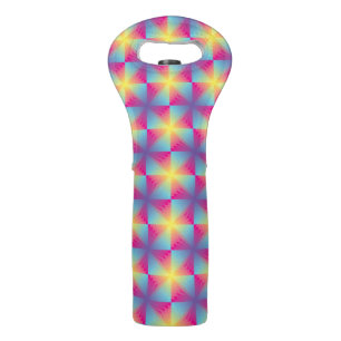 Abstract square vector mosaic wine bag