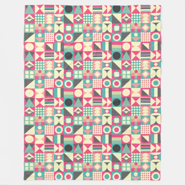 Abstract Squares 110419 Fleece Blanket (Front)