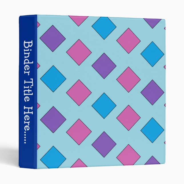 Abstract Squares 1" Binder (Front/Spine)