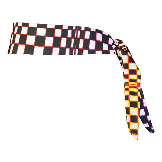 Abstract Squares 3 Tie Headband (Rotate 90)