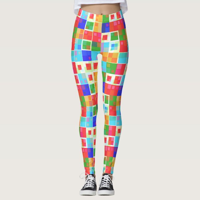 abstract squares leggings (Front)