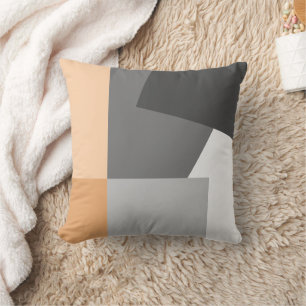 Abstract Squares Mod Op Fusion Art Pattern Throw Pillow