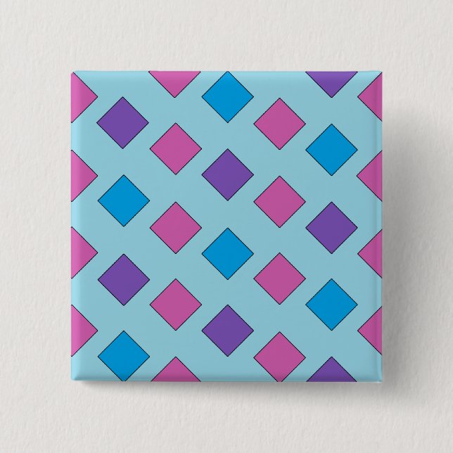 Abstract Squares Pinback Button (Front)
