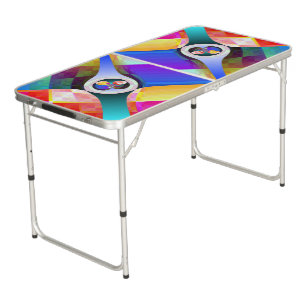 Abstract Squares Ping Pong Table