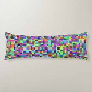 Abstract Squares Shapes Multicolor Pattern Body Pillow
