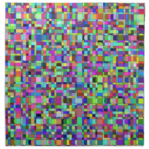 Abstract Squares Shapes Multicolor Pattern Cloth Napkin