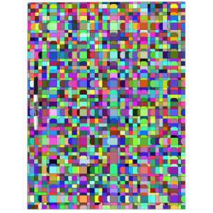 Abstract Squares Shapes Multicolor Pattern Dry Erase Board