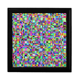 Abstract Squares Shapes Multicolor Pattern Gift Box