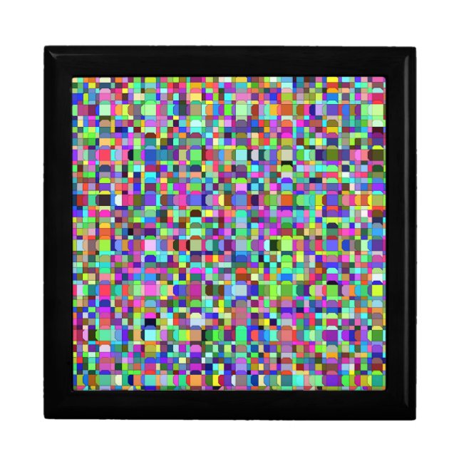 Abstract Squares Shapes Multicolor Pattern Gift Box (Front)