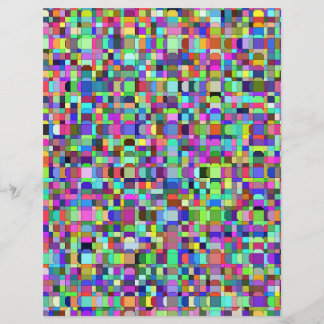 Abstract Squares Shapes Multicolor Pattern Letterhead