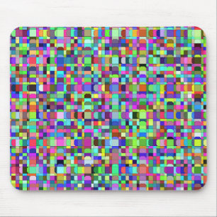 Abstract Squares Shapes Multicolor Pattern Mouse Pad