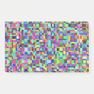 Abstract Squares Shapes Multicolor Pattern Post-it Notes