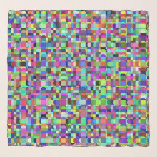 Abstract Squares Shapes Multicolor Pattern Scarf
