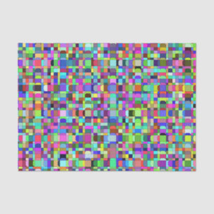 Abstract Squares Shapes Multicolor Pattern Tissue Paper