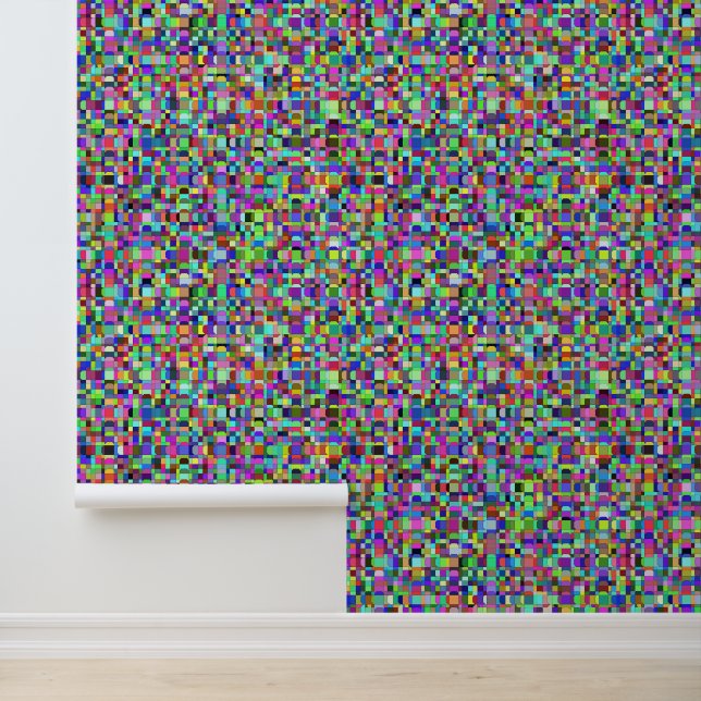 Abstract Squares Shapes Multicolor Pattern Wallpaper (Application)