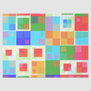 abstract squares tissue paper