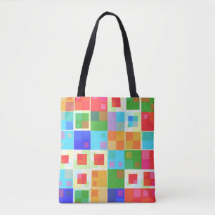 abstract squares tote bag