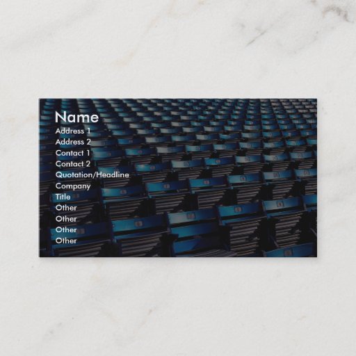 Customizable Abstract Stadium seats Business Card Template