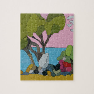 Abstract Stain Glass Jigsaw Puzzle