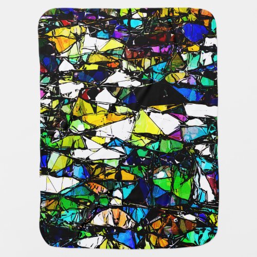 Abstract Stained Glass Baby Blanket