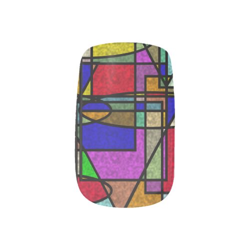 Abstract Stained Glass Minx Nail Wraps