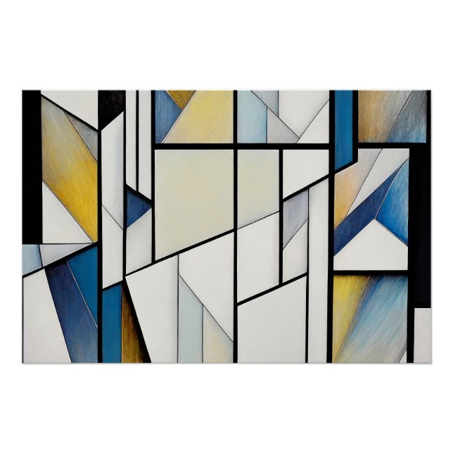 Abstract Stained Glass Poster (Front)