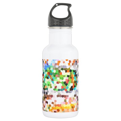 Abstract Stained Glass Sweet Candy Red Orange Yum Water Bottle
