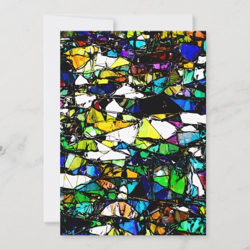 Abstract Stained Glass Thank You Card