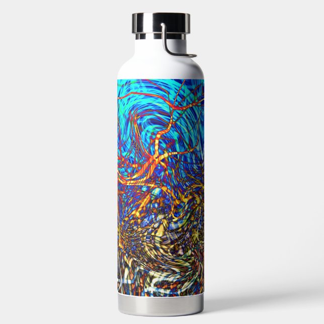 Abstract Stained Glass - Thor Water Bottle (Left)