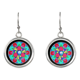 Abstract Star Flower Earrings