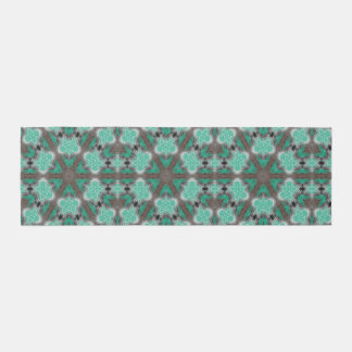 Abstract Star in Green and Brown Outdoor Rug