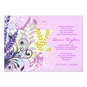 jewish baby naming invitations zazzle