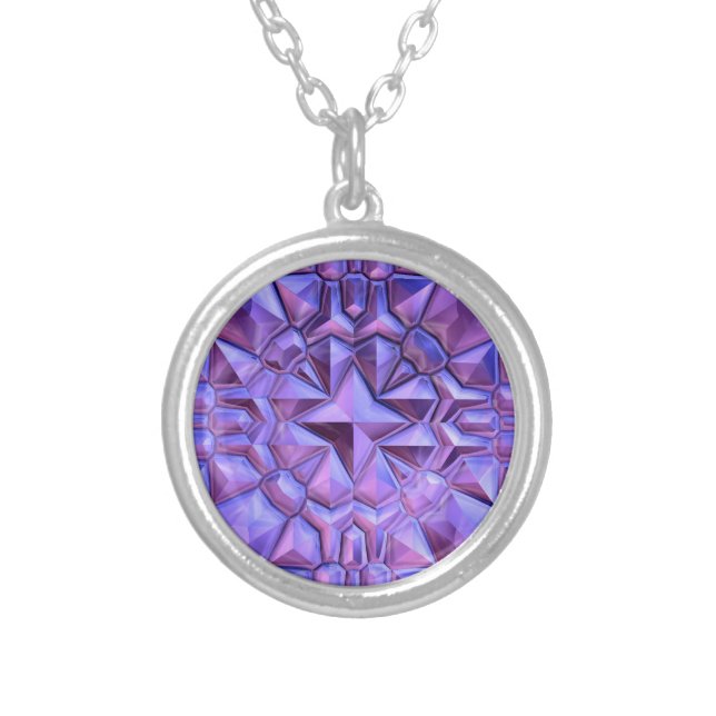 Abstract Star Silver Plated Necklace (Front)