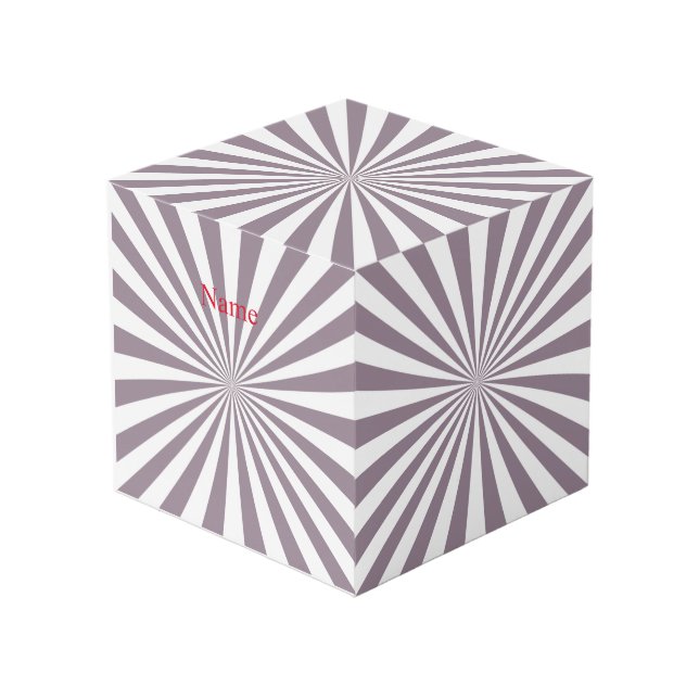 Abstract Starburst Thunder_Cove  Cube (Front Angled)