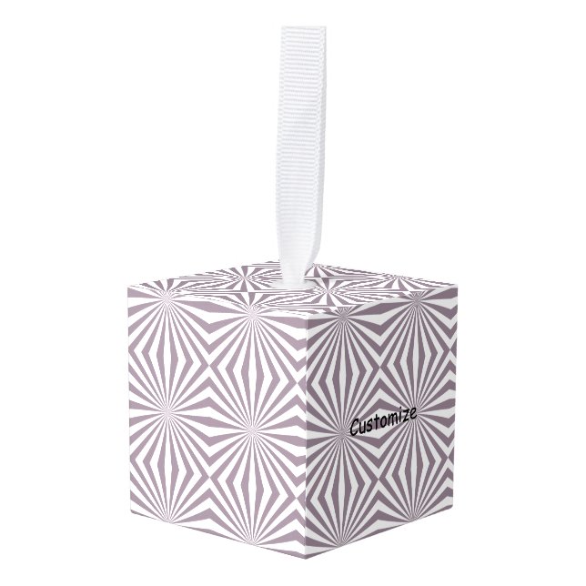 Abstract Starburst Thunder_Cove  Cube Ornament (Front Angled)