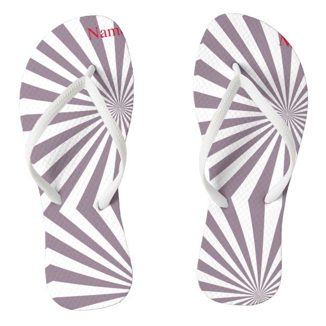 Abstract Starburst Thunder_Cove  Flip Flops (Footbed)