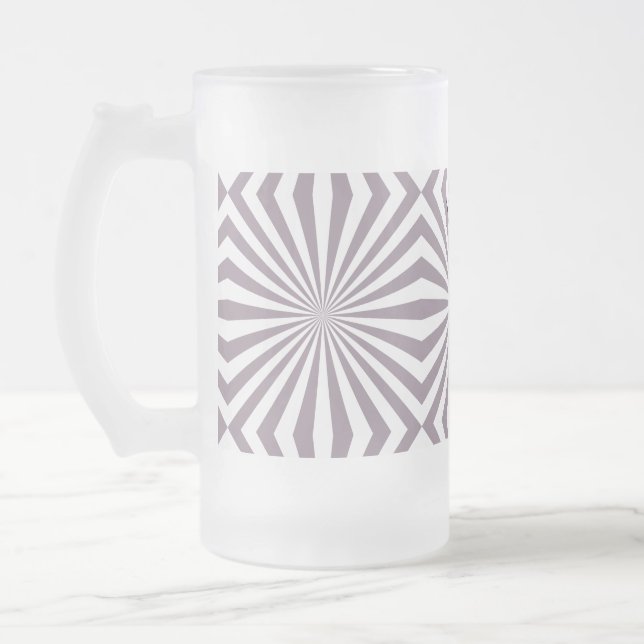 Abstract Starburst Thunder_Cove  Frosted Glass Beer Mug (Left)