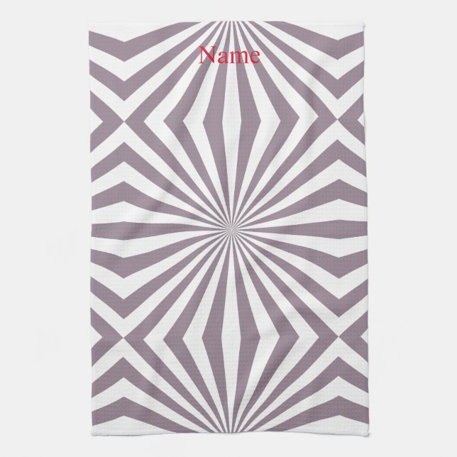 Abstract Starburst Thunder_Cove Kitchen Towel (Vertical)