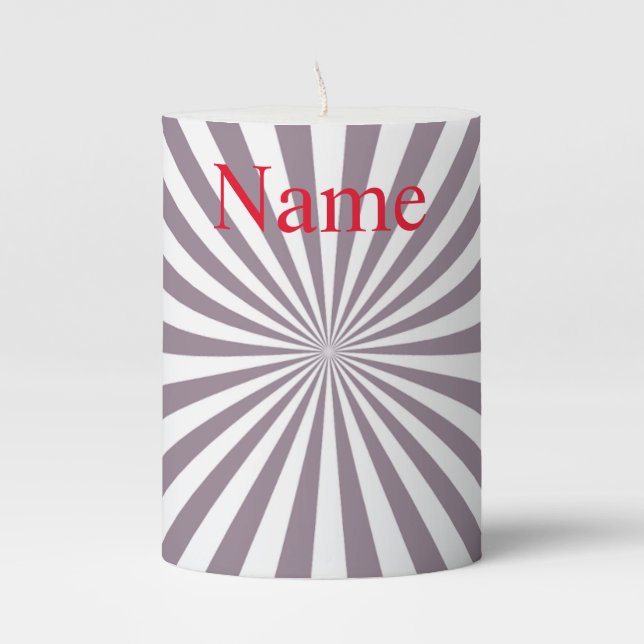 Abstract Starburst Thunder_Cove Pillar Candle (Front)