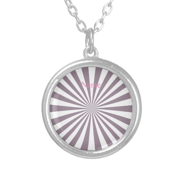 Abstract Starburst Thunder_Cove Silver Plated Necklace (Front)