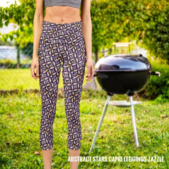 Abstract Stars Capri Leggings (Creator Uploaded)