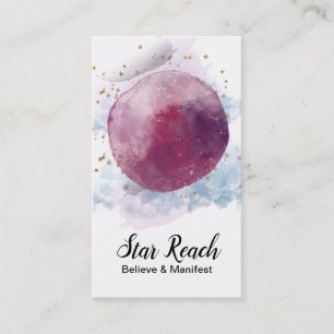 *~* Abstract Stars Cosmo Sky Watercolor Universe Business Card