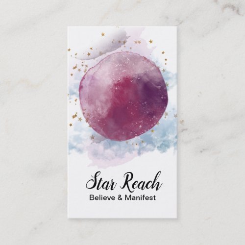  Abstract Stars Cosmo Sky Watercolor Universe Business Card