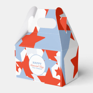 Abstract Stars Memorial Day Event Party Favor Boxes