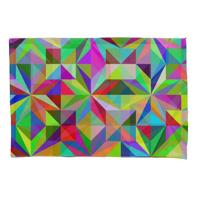 Abstract Stars Pillow Case (Front-Left)