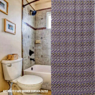 Abstract Stars Shower Curtain